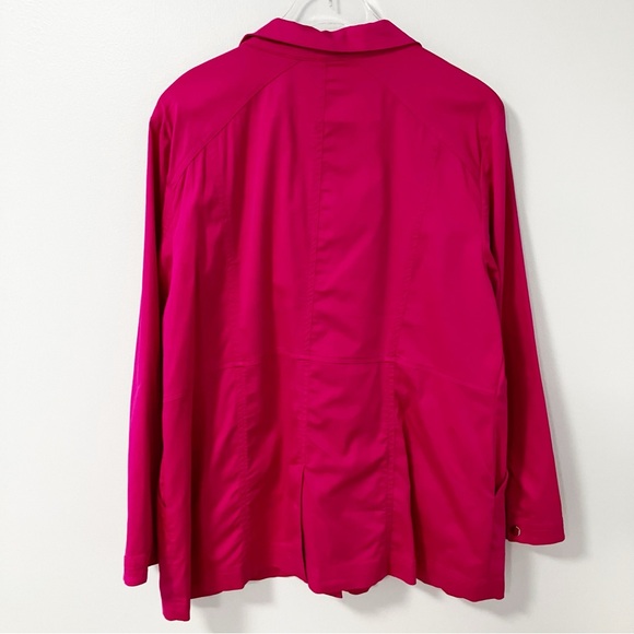 Chicos | Hot Pink Snap Front Jacket 3 - Picture 2 of 4